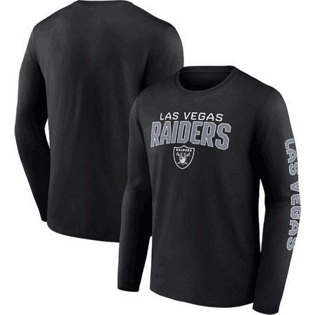 Men's Las Vegas Raiders Black Go the Distance Long Sleeve T Shirt