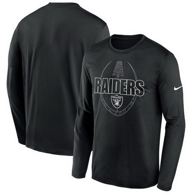 Men's Las Vegas Raiders Black Icon Legend Performance Long Sleeve T-Shirt