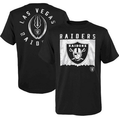 Men's Las Vegas Raiders Black Liquid Camo Logo T Shirt