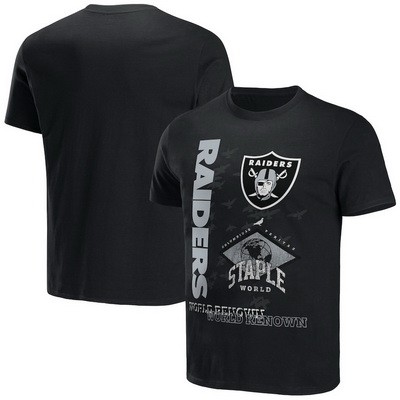 Men's Las Vegas Raiders Black NFL x Staple World Renowned T Shirt