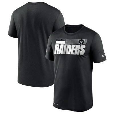 Men's Las Vegas Raiders Black Sideline Impact Legend Performance T Shirt 529