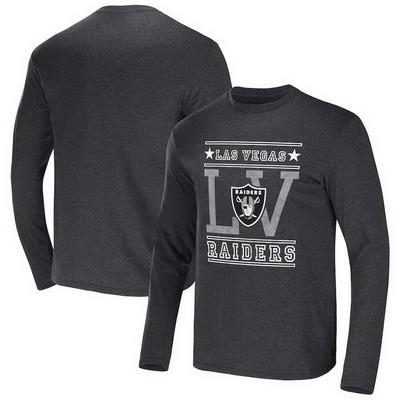 Men's Las Vegas Raiders Dark Gray NFL x Darius Rucker Collection Long Sleeve T Shirt