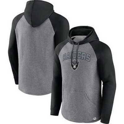 Men's Las Vegas Raiders Gray By Design Raglan Pullover Hoodie
