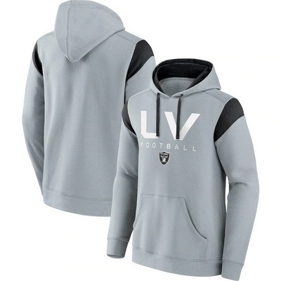Men's Las Vegas Raiders Gray Call The Shot Pullover Hoodie