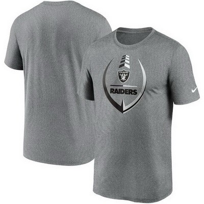 Men's Las Vegas Raiders Gray Icon Legend Performance T Shirt