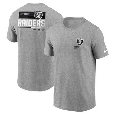 Men's Las Vegas Raiders Gray Team Incline T Shirt