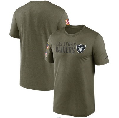 Men's Las Vegas Raiders Olive 2022 Salute to Service Legend Team T Shirt