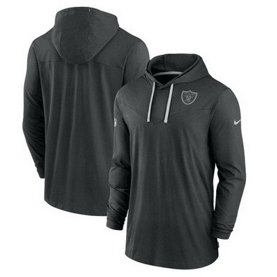 Men's Las Vegas Raiders Sideline Pop Performance Pullover Long Sleeve Hoodie T Shirt