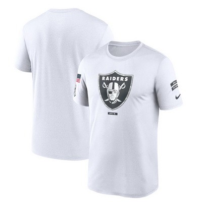 Men's Las Vegas Raiders White 2024 Salute To Service Legend Performance T Shirt