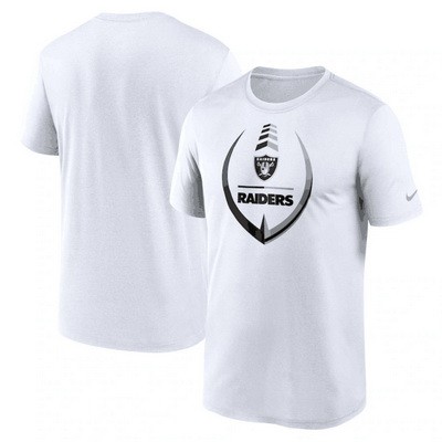 Men's Las Vegas Raiders White Icon Legend Performance T Shirt