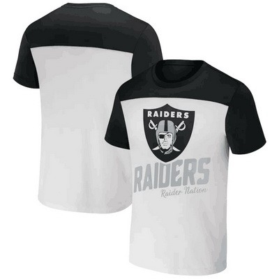 Men's Las Vegas Raiders White NFL x Darius Rucker Collection Colorblocked T Shirt