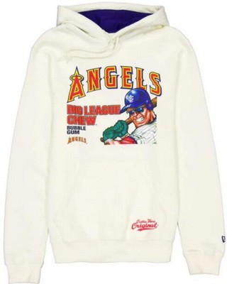 Men's Los Angeles Angels Cream Big League Chew Pullover Hoodie