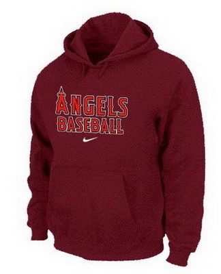 Men's Los Angeles Angels Red Printed Pullover Hoodie