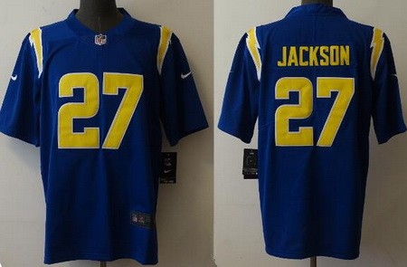 Men's Los Angeles Chargers #27 JC Jackson Limited Royal Vapor Jersey