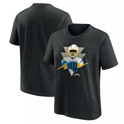 Men's Los Angeles Chargers Black 2024 Draft Illustrated T Shirt