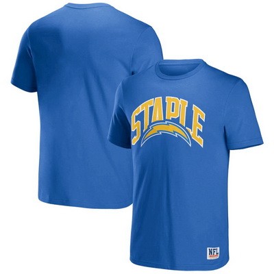Men's Los Angeles Chargers Blue NFL x Staple Logo Lockup T Shirt