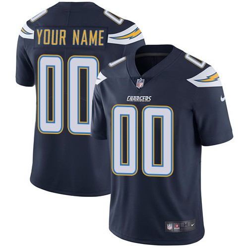 Men's Los Angeles Chargers Customized Limited Navy Vapor Untouchable Jersey