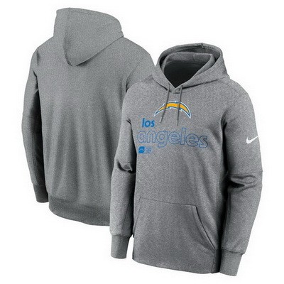 Men's Los Angeles Chargers Gray Performance Pullover Hoodie