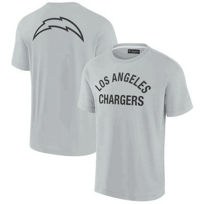 Men's Los Angeles Chargers Gray Super Soft Short Sleeve T Shirt