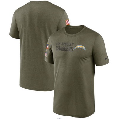 Men's Los Angeles Chargers Olive 2022 Salute to Service Legend Team T Shirt
