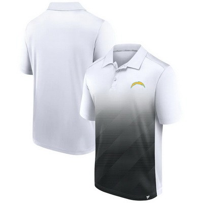 Men's Los Angeles Chargers White Black Parameter Polo