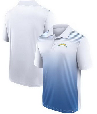 Men's Los Angeles Chargers White Blue Sandlot Game Polo