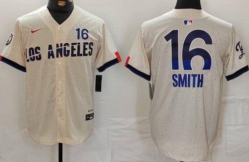 Men's Los Angeles Dodgers #16 Will Smith Cream City Connect Limited Jersey