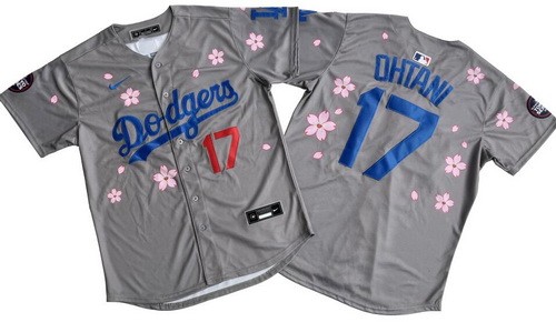 Men's Los Angeles Dodgers #17 Shohei Ohtani Gray 2025 Tokyo Series Limited Jersey