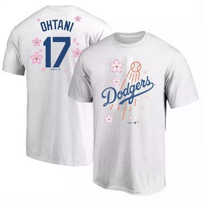 Men's Los Angeles Dodgers #17 Shohei Ohtani White 2025 Tokyo Series 2 T Shirt
