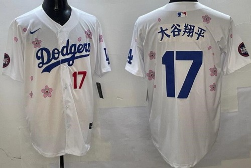 Men's Los Angeles Dodgers #17 Shohei Ohtani White Japanese Name 2025 Tokyo Series Limited Jersey