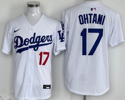 Men's Los Angeles Dodgers #17 Shohei Ohtani White Limited Jersey