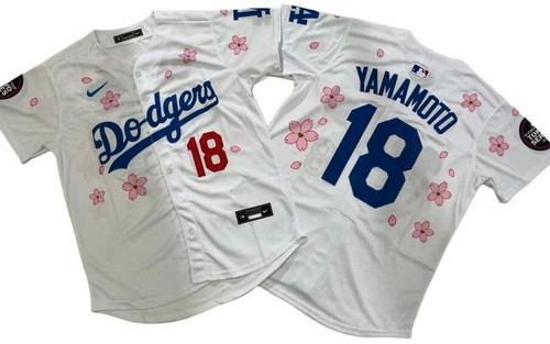 Men's Los Angeles Dodgers #18 Yoshinobu Yamamoto White 2025 Tokyo Series Limited Jersey