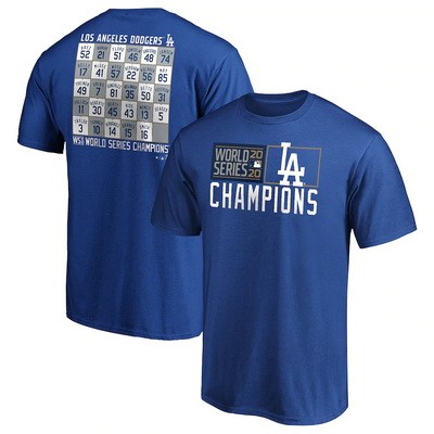Men's Los Angeles Dodgers 2020 World Series Champions T Shirt 1034
