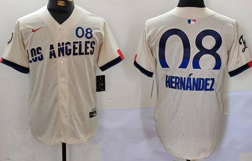 Men's Los Angeles Dodgers #8 Enrique Hernandez Cream City Connect Limited Jersey