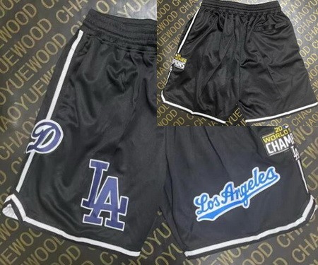 Men's Los Angeles Dodgers Black 2022 Champions Three pockets Shorts
