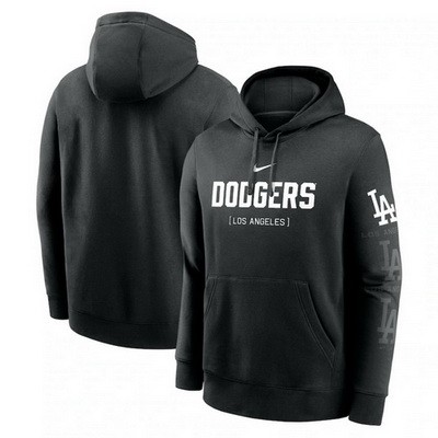 Men's Los Angeles Dodgers Black Pullover Hoodie 250214