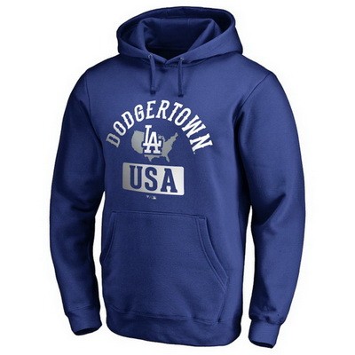 Men's Los Angeles Dodgers Blue Pullover Hoodie 250231