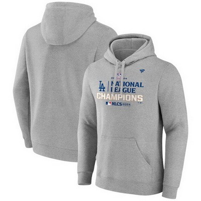 Men's Los Angeles Dodgers Gray 2024 World Series Champions Pullover Hoodie 250208