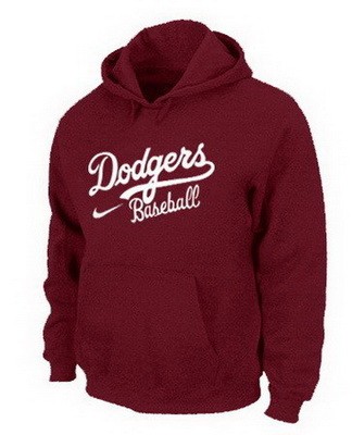 Men's Los Angeles Dodgers Red Printed Pullover Hoodie