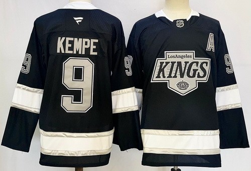 Men's Los Angeles Kings #9 Adrian Kempe Black Alternate Authentic Jersey