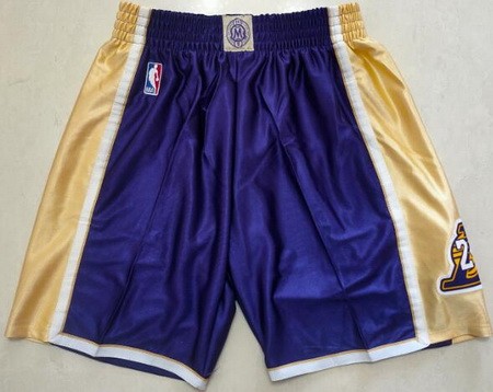 Men's Los Angeles Lakers #24 Kobe Bryant Purple 2016 Hall of Fame Swingman Shorts