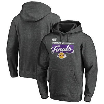 Men's Los Angeles Lakers Charcoal Finals Noches Ene Be A Pullover Hoodie