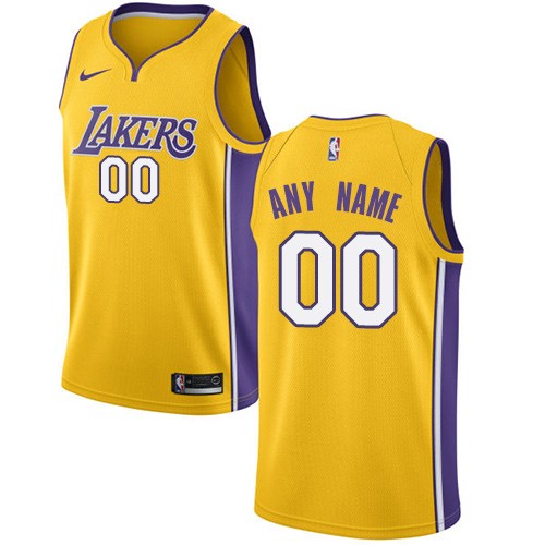 Men's Los Angeles Lakers Customized Yellow Icon Swingman Nike Jersey