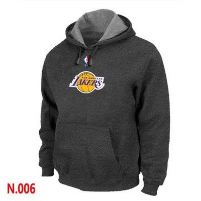 Men's Los Angeles Lakers Dark Grey Printed Pullover Hoodie