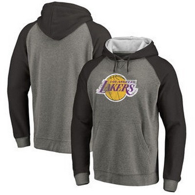 Men's Los Angeles Lakers Gray 1 Printed Pullover Hoodie