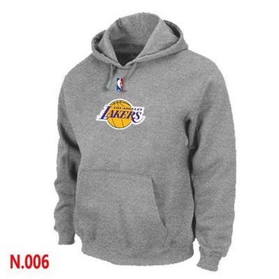 Men's Los Angeles Lakers Grey Printed Pullover Hoodie