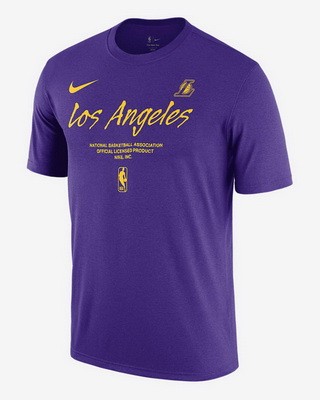 Men's Los Angeles Lakers Purple Association Official Ucensed T Shirt