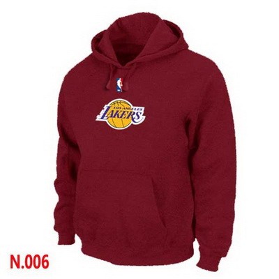 Men's Los Angeles Lakers Red Printed Pullover Hoodie