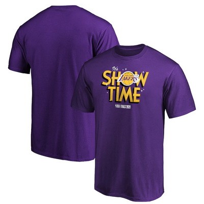 Men's Los Angeles Lakers Yellow Printed T Shirt 201009