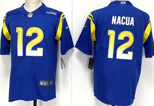 Men's Los Angeles Rams #12 Puka Nacua Limited Royal Vapor Jersey